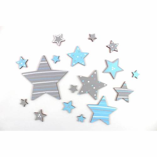 XXL Sternenset, Holzsterne, Holzmotive