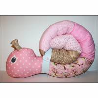 Rosa Puckschnecke für dein Baby, Bäumchen, rosa, pastell, natur Bild 1