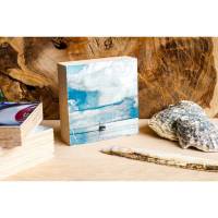 Fischkutter Boot  auf Sylt Holzdruck Quadrat 8x8 cm Holzbild im Shabby-Stil Photo on Wood gifts gift for her Bild 1