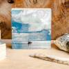 Fischkutter Boot  auf Sylt Holzdruck Quadrat 8x8 cm Holzbild im Shabby-Stil Photo on Wood gifts gift for her Bild 2