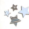 Holzbuchstaben, Türbuchstaben, Kinderzimmer, Buchstaben - Lieblingslädchen - Sterne, babyblau Bild 2