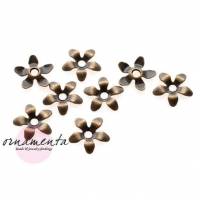 10Stk ~ 10mm ~ Messing ~ bronze ~ Perlenkappen ~ Blüten ~ Material Bild 1