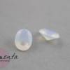 6 Glassteine  10x8  weiß opal  oval Bild 3