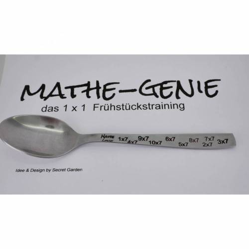 Mathe 1x1 beim Frühstück, leichtes Lernen, Lehrer aufgepasst, ganz nebenbei zum Frühstück noch einmal das Einmaleins wiederholen