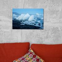 Island Gletschereis Alu-Print 20x30 cm hochwertiges Alu-Dibond Bild - Wandbild Kunstdruck Bild 2