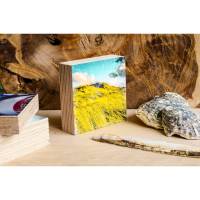 Düne Böschung Strand auf Sylt Holzdruck Quadrat 7,5x7,5 cm Holzbild im Shabby-Stil Photo on Wood gifts gift for her Bild 1