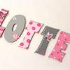 Holzbuchstaben, Türbuchstaben, Kinderzimmer, Buchstaben - Lieblingslädchen - Schmetterlinge, Blümchen, rosa Bild 1