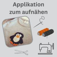 Pinguin Applikation, Häkelapplikation Aufnäher Zoo Tiere Bild 3