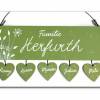 Türschild für Familien, aus Holz, mit Namen personalisiert. Holzschild, Haustürschild, Familienschild, Namensschild. Bild 2