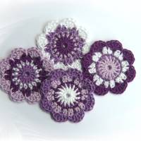 Häkelblume aus 100% Baumwolle in Wunschfarben, Größe 6 cm Bild 7