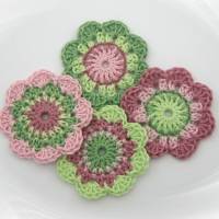 Häkelblume aus 100% Baumwolle in Wunschfarben, Größe 6 cm Bild 8