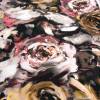 Baumwolljersey Digitaldruck Rosen Blumen de Fleurs rose-braun -Öko-Tex Meterware nähen Geschenke Bild 3