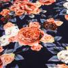 Baumwolljersey Stoff Blumen- Bouquet de Fleurs -blau -Öko-Tex Rosenblüten Meterware nähen Digitaldruck Stoffe gemustert Bild 3