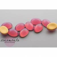 4 Cabochons ~ 14x10mm ~ pink opal ~ Glas ~ Material zur Schmuckherstellung Bild 1
