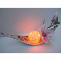 Gesteck "Magnolie" mit Leuchtkugel Bild 1