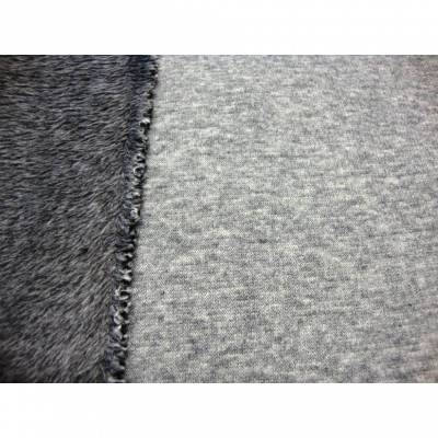 Alpenfleece Sweat Uni graumelange Meterware – Kuscheliger Doubleface Stoff für Sweatshirts, Hoodies & mehr