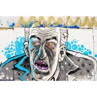 XXL Poster Graffiti Portrait grimmig Mann Monster Zombie 60x90 cm matt Bild 1
