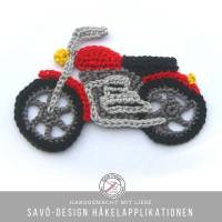 Motorrad Häkelapplikation, Fahrzeug Aufnäher, Applikation für Jungs und Mädchen Bild 2