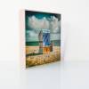 Sylt Insel maritim Meer Strand Strandkorb Foto auf Holz, im Quadrat, 13 x 13 cm Bild 3