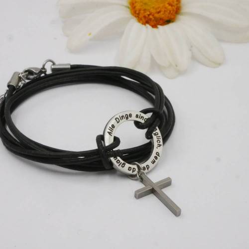 Ring des Glaubens dein Konfirmationskreuz einmal anders, mit Leder