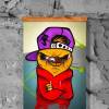 XXL Poster Graffiti Bieber trotzig Junge mit Cappy 60x90 cm matt Bild 2