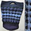 Häkel- Bag Beutel Netz Blau Violett Dunkelgrün Bild 7