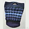 Häkel- Bag Beutel Netz Blau Violett Dunkelgrün Bild 8