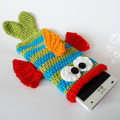 Häkelanleitung Handytasche Fischlein - PDF Datei