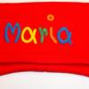 Ohrenstirnband rot mit Namen personalisiert für Last Minit Geschenke.Kindergarten Mädchen Geburtstag Bild 2