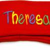 Ohrenstirnband rot mit Namen personalisiert für Last Minit Geschenke.Kindergarten Mädchen Geburtstag Bild 3