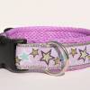 Hundehalsband »Sterne flieder« mit airmesh unterlegt aus der Halsbandmanufaktur von dogs & paw Bild 2