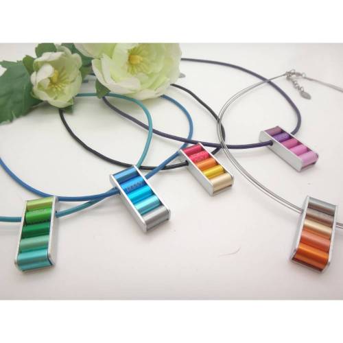 Harmonie Anhänger Collier, Eloxal, option Motivationswörter