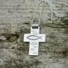 Silber  925 Kreuz: Ein Schwarm voller Frieden, Liebe, Glaube und Hoffnung, mit Silberkette und personalisiert Bild 1