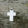Silber  925 Kreuz: Ein Schwarm voller Frieden, Liebe, Glaube und Hoffnung, mit Silberkette und personalisiert Bild 2