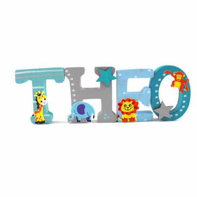 Holzbuchstaben, Türbuchstaben, Kinderzimmertür, Holzbuchstaben Kinderzimmer - Dschungeltiere / Tiere