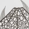 Deko Kunst Zeichnung abstrakt Blüte Blatt Illustration Dekoration Wohnen Wanddekoration schwarz grau weiß Tusche Fineliner Art Bild 2