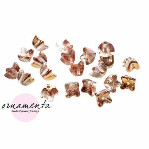20 Blumen ~ 5x5 mm ~ Apollo Gold ~ Glasperlen