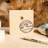 Gecko Holzdruck Quadrat 8,5x8,5 cm Holzbild im Shabby-Stil Photo on Wood gifts gift for her Bild 3