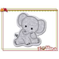 Applikation Flauschiger Babyelefant Elefant Bild 1