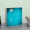 2er Set Valentinstag Herz Luftballon Liebe, Foto auf Holz, im Quadrat, 13 x 13 cm handmade Bild 2