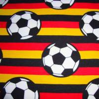 Jersey Fußbälle gestreift Deutschland gelb rot schwarz Jersey mit Fußball jungsstoffe Bild 1
