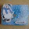 Geschenkverpackung  Weihnachten Eisbär Geldbörse GlückwunschKarte Weihnachtskarte Geldgeschenk Weihnachtsgrüsse Bild 2