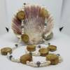 Nachhaltige Halskette aus Treibholz und Süßwasserperlen, maritimer Modeschmuck Bild 6