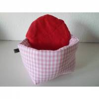 Eierkörbchen/ Eierwärmer *Farina rosa* Baumwolle mit Deckel nach Wahl Bild 1