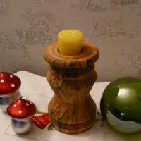 Eine sehr schöner  Kerzenständer aus gestockter Birke Bild 2