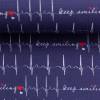 Baumwolle Medizin Herzschlag blau –  EKG TONI von Swafing blau Oeko-Tex Standard 100 (1m /10,-€) Bild 3