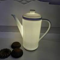 Elegante Kaffeekanne als Lampe aus Porzellan mit LED  (3) Bild 2