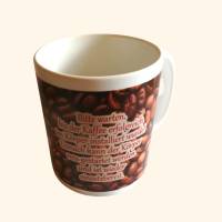 Kaffee-Tasse mit einem kreativen Spruch und einem dekorativen Motiv Bild 3