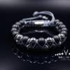 Herren Armband-Set aus Edelsteinen Onyx Lava Hämatit, Makramee Armband, Geschenk für Mann, 10 mm Bild 5
