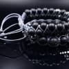 Herren Armband-Set aus Edelsteinen Onyx Lava Hämatit, Makramee Armband, Geschenk für Mann, 10 mm Bild 6
